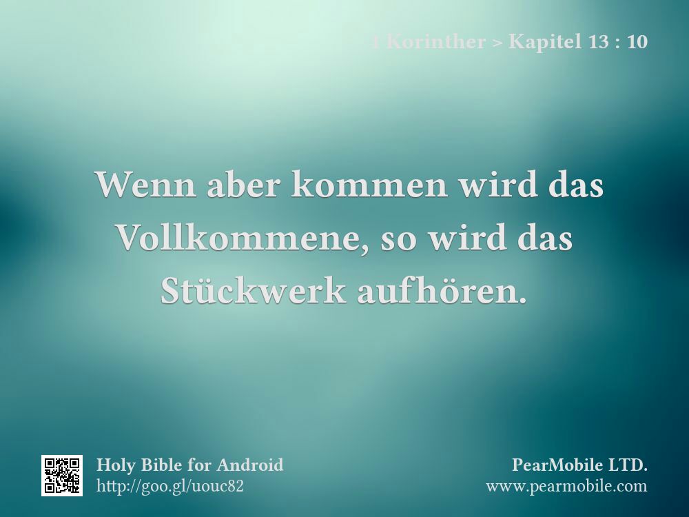 1 Korinther, Kapitel 13:10